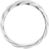 Sterling Silver 6mm Woven-Design Band Size  10