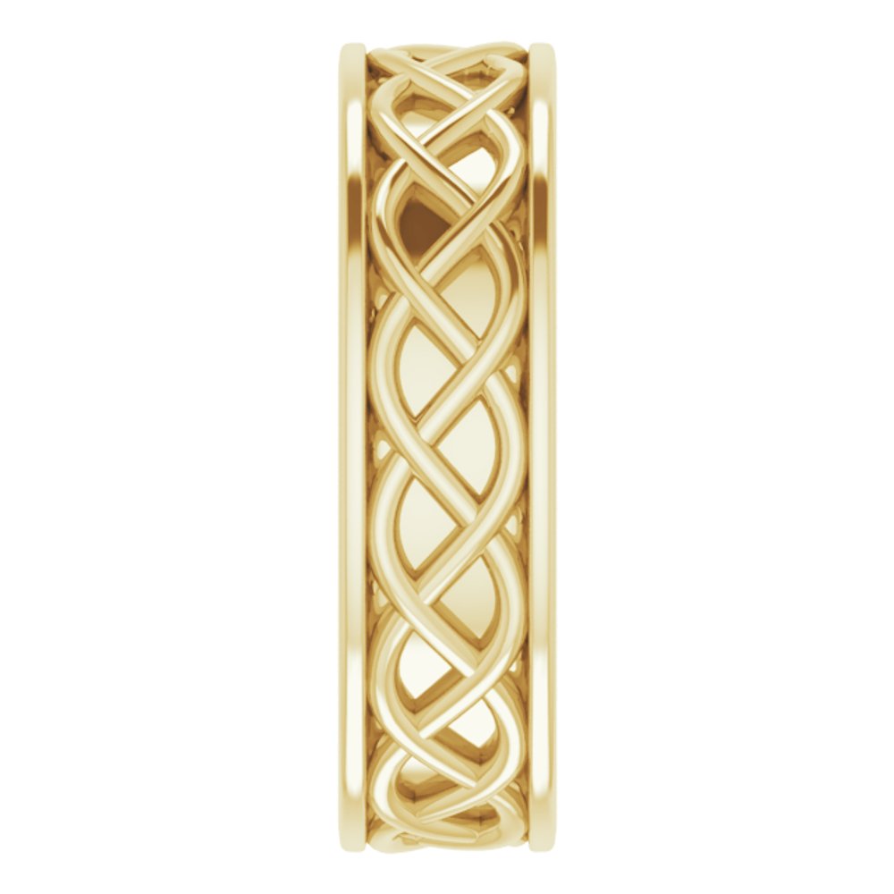 14K Yellow Gold 6 mm Infinity-Inspired Flat Band Size 7.5