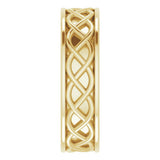 14K Yellow Gold 6 mm Infinity-Inspired Flat Band Size 7.5