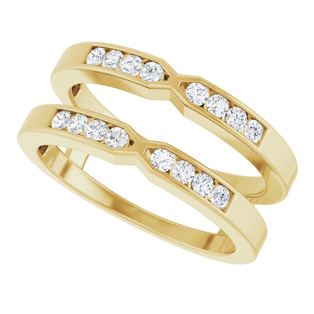 14K Yellow 1/4 CTW Natural Diamond Ring Guard