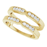 14K Yellow 1/4 CTW Natural Diamond Ring Guard