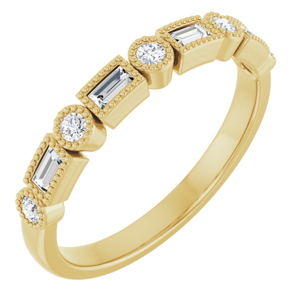 14K Yellow Gold 1/4 CTW Natural Diamond Anniversary Band