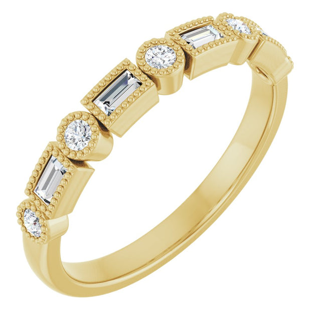 14K Yellow Gold 1/4 CTW Natural Diamond Anniversary Band