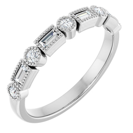 14K White Gold 1/4 CTW Natural Diamond Anniversary Band