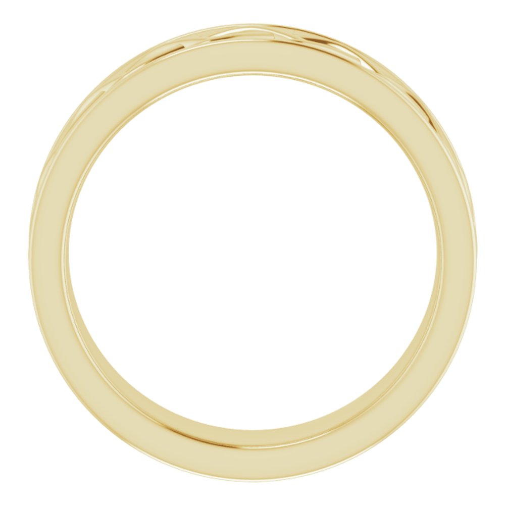 14K Yellow Gold 6 mm Infinity-Inspired Flat Band Size 7.5