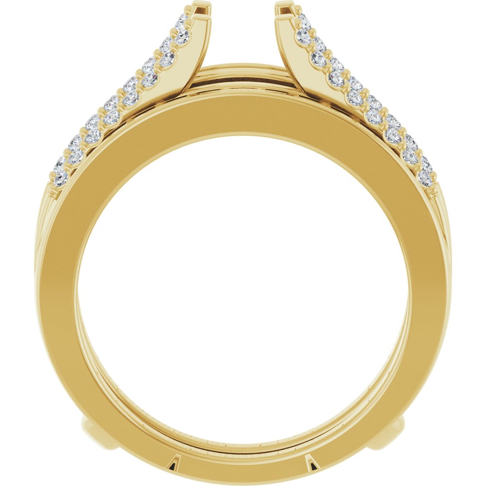 14K Yellow 1/2 CTW Natural Diamond Ring Guard