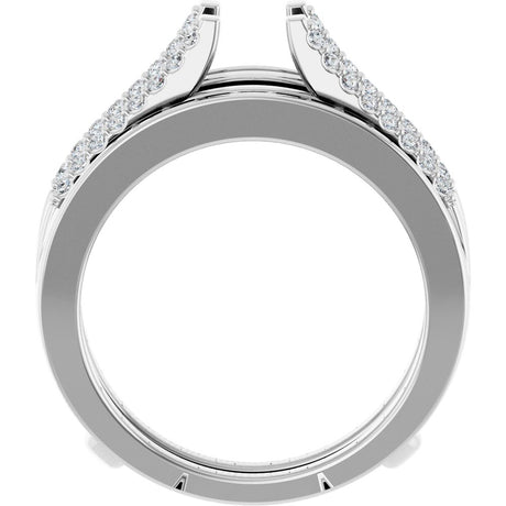 14K White Gold 1/2 CTW Natural Diamond Ring Guard