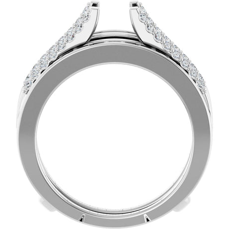 14K White 1/2 CTW Natural Diamond Ring Guard