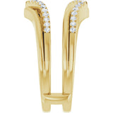 14K Yellow Gold 1/4 CTW Natural Diamond Ring Guard