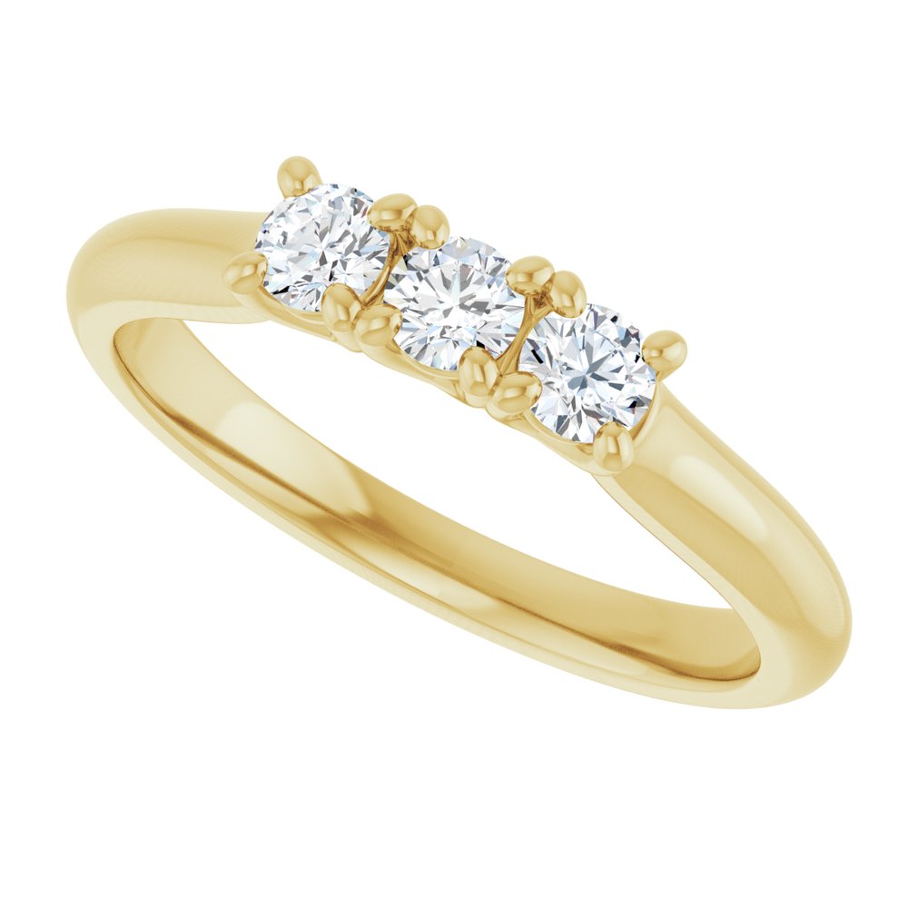 14K Yellow 1/3 CTW Natural Diamond Anniversary Band