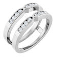 14K White 1/4 CTW Natural Diamond Ring Guard