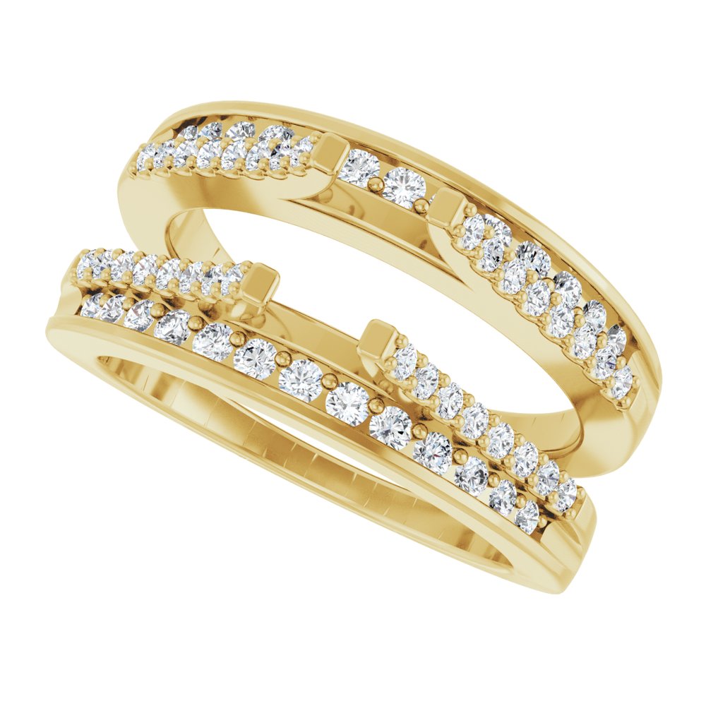 14K Yellow 1/2 CTW Natural Diamond Ring Guard