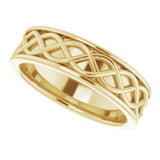14K Yellow Gold 6 mm Infinity-Inspired Flat Band Size 8.5