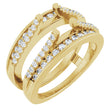 14K Yellow 1/2 CTW Natural Diamond Ring Guard