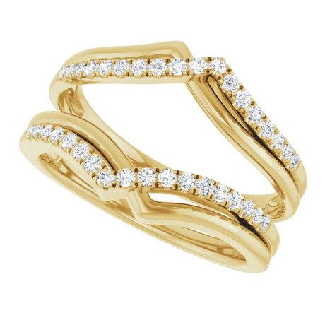 14K Yellow Gold 1/4 CTW Natural Diamond Ring Guard