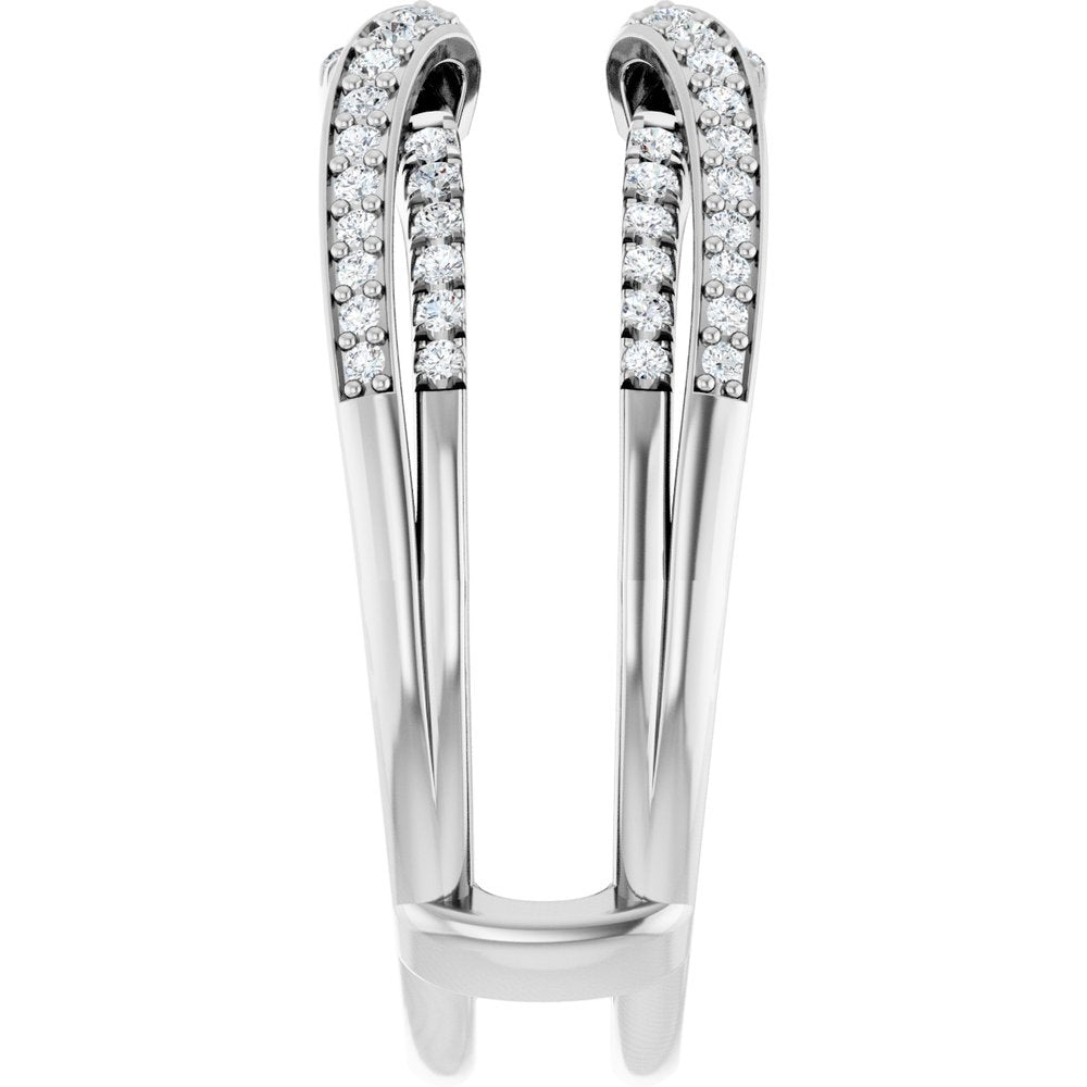 14K White Gold 1/3 CTW Natural Diamond Ring Guard