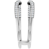 14K White Gold 1/3 CTW Natural Diamond Ring Guard