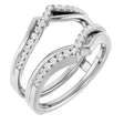 14K White Gold 1/4 CTW Natural Diamond Ring Guard