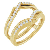 14K Yellow 1/4 CTW Natural Diamond Ring Guard