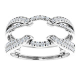 14K White 1/3 CTW Natural Diamond Ring Guard