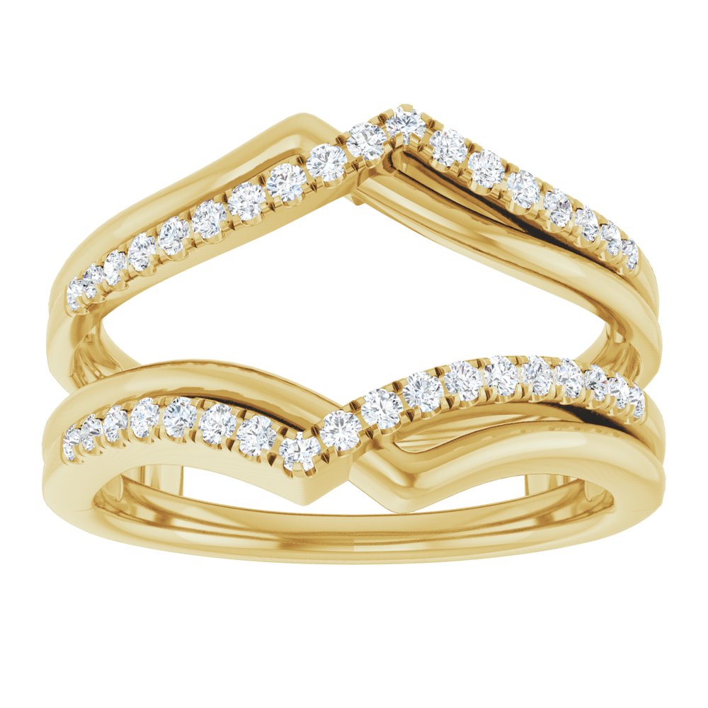 14K Yellow 1/4 CTW Natural Diamond Ring Guard