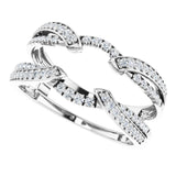 14K White 1/3 CTW Natural Diamond Ring Guard