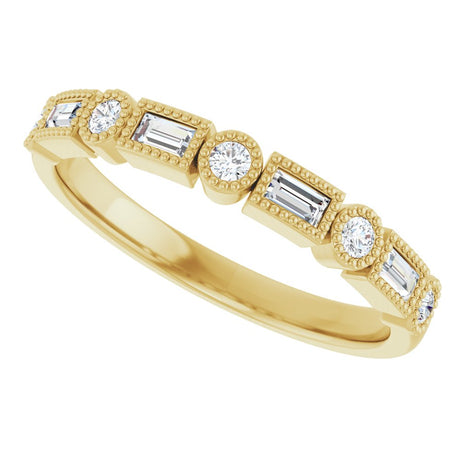 14K Yellow Gold 1/4 CTW Natural Diamond Anniversary Band