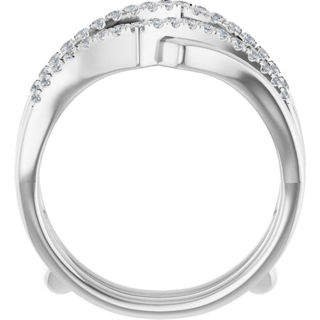 14K White 1/4 CTW Natural Diamond Ring Guard