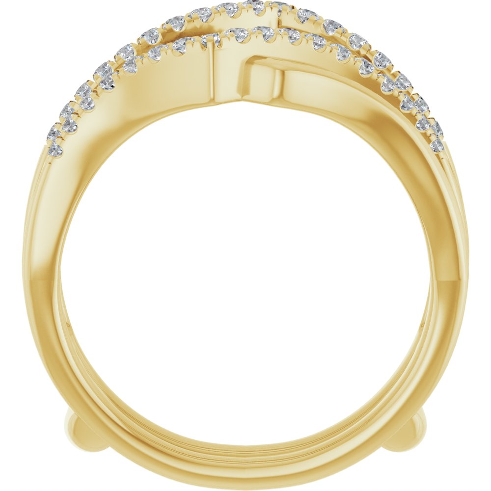 14K Yellow 1/4 CTW Natural Diamond Ring Guard