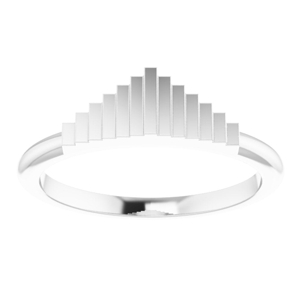 Sterling Silver Geometric Stackable Ring