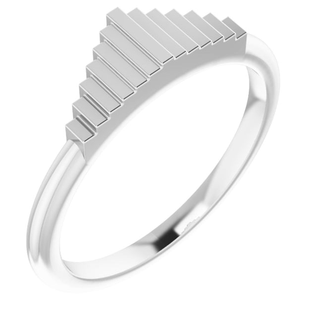 Sterling Silver Geometric Stackable Ring   