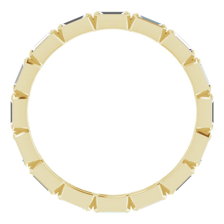 14K Yellow Gold 3/8 CTW Natural Diamond Eternity Band Size 5