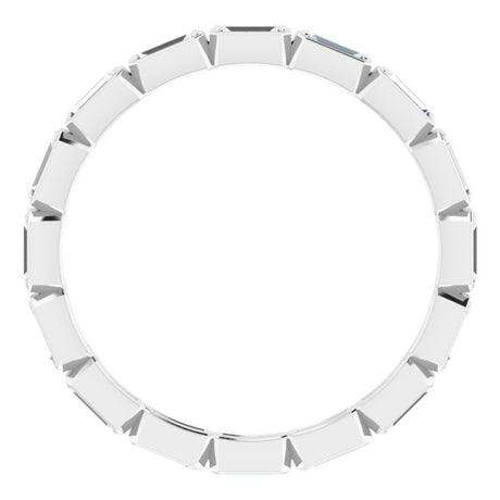 14K White Gold 1/2 CTW Natural Diamond Eternity Band Size 6