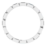14K White Gold 1/2 CTW Natural Diamond Eternity Band Size 6