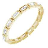 14K Yellow Gold 3/8 CTW Natural Diamond Eternity Band Size 5