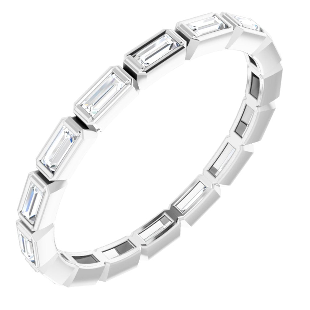 Platinum 1/2 CTW Natural Diamond Eternity Band Size 8