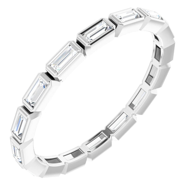Platinum 1/2 CTW Natural Diamond Eternity Band Size 8