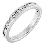 14K White 3/8 CTW Natural Diamond Channel Set Anniversary Band