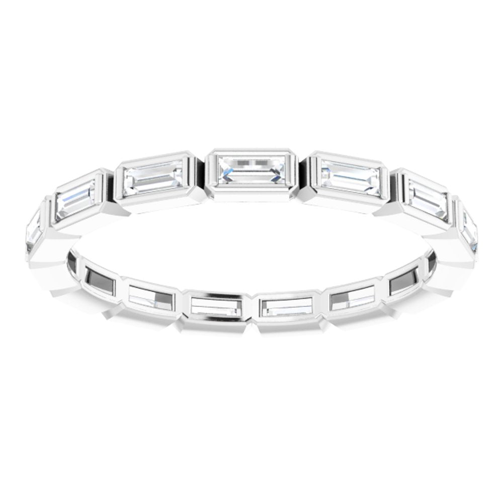 14K White Gold 1/2 CTW Natural Diamond Eternity Band Size 6.5