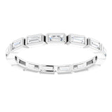 14K White Gold 1/2 CTW Natural Diamond Eternity Band Size 6.5
