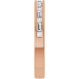 14K Rose 3/8 CTW Natural Diamond Channel Set Anniversary Band