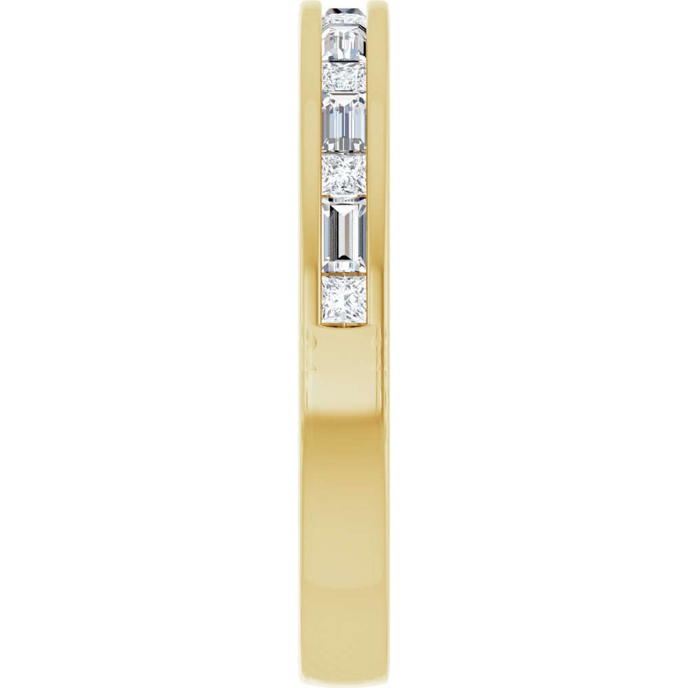 14K Yellow 3/8 CTW Natural Diamond Channel Set Anniversary Band