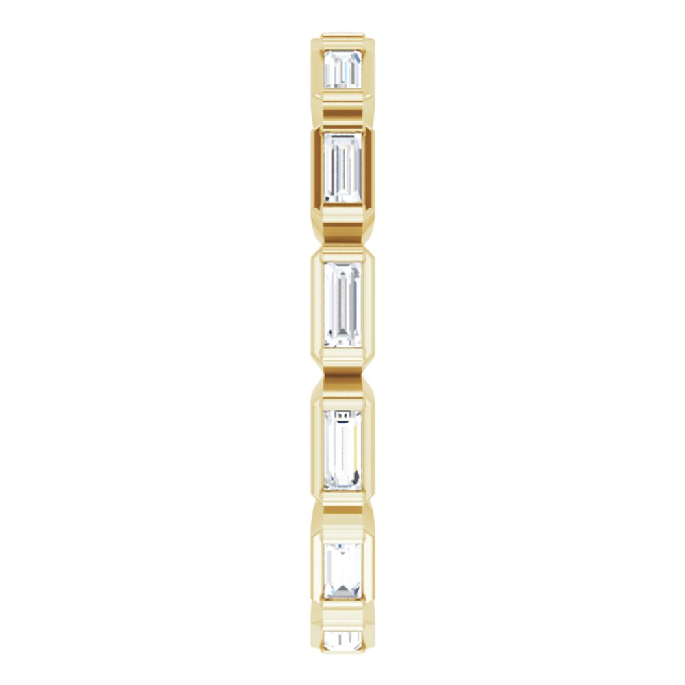 14K Yellow Gold 3/8 CTW Natural Diamond Eternity Band Size 5.5