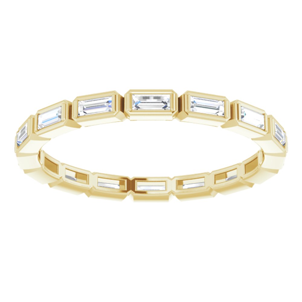 14K Yellow Gold 3/8 CTW Natural Diamond Eternity Band Size 5