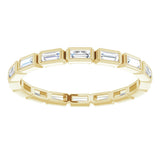 14K Yellow Gold 3/8 CTW Natural Diamond Eternity Band Size 5