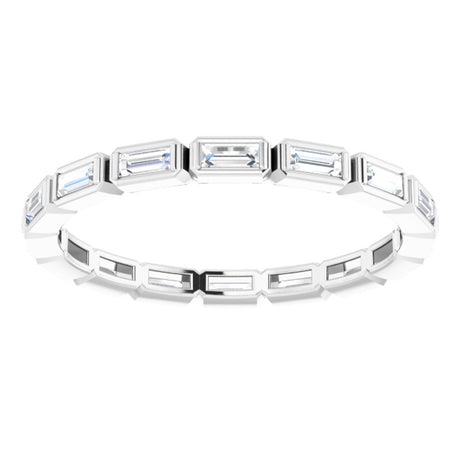Platinum 1/2 CTW Natural Diamond Eternity Band Size 8