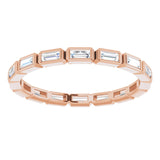 14K Rose Gold 1/2 CTW Natural Diamond Eternity Band Size 7.5
