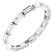 14K White Gold 1/2 CTW Natural Diamond Eternity Band Size 6.5