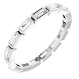 14K White Gold 1/2 CTW Natural Diamond Eternity Band Size 6.5