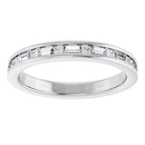 14K White 3/8 CTW Natural Diamond Channel Set Anniversary Band